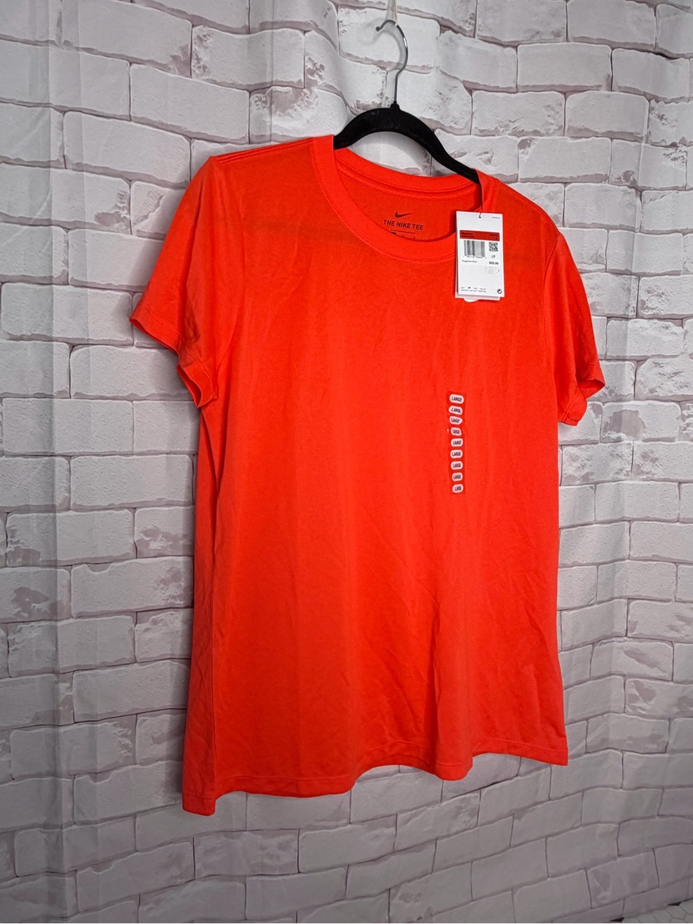 Nike Dri-FIT Neon Red Training‎ Tee NWT Athletic Activewear Size Large